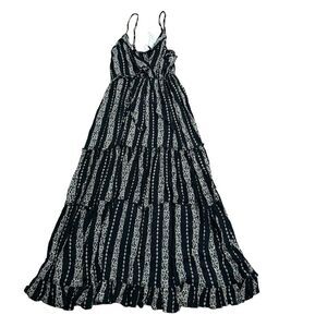 Blue Rain Womens Large Dress‎ Black & beige size  S Woven Tank Lined